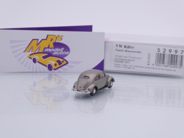 Preview: Busch 52997 # Volkswagen VW Käfer Export Baujahr 1955 " braunsilbermetallic " 1:87