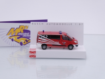 Preview: Busch 52438 # Ford Transit Custom Einsatzfahrzeug " Feuerwehr Koblenz 112 " 1:87