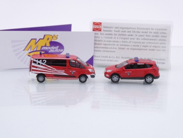 Preview: Busch 52438 + 53524 # Ford Transit + Ford Kuga " Feuerwehr Koblenz 112 " 1:87