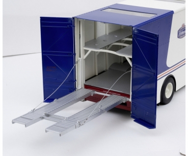 Preview: Schuco 00328 # Mercedes Benz O317 Renntransporter " Rothmans Porsche " 1:18