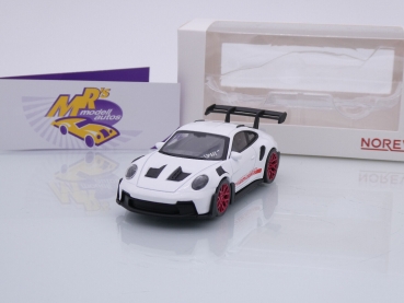 Norev 750044 # Porsche 911 (992) GT3 RS Baujahr 2022 " weiß-rot " 1:43