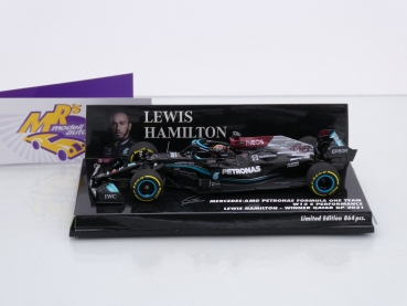 Preview: Minichamps 410212144 # Mercedes-AMG W12 E F1 Qatar GP 2021 " Lewis Hamilton " 1:43