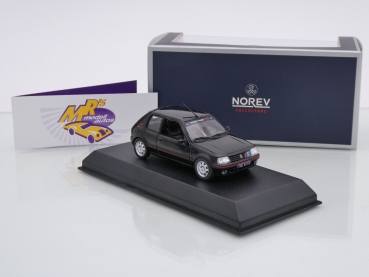 Preview: Norev 471734 # Peugeot 205 GTi 1.9 Baujahr 1992 " schwarz " mit PTS Deco 1:43