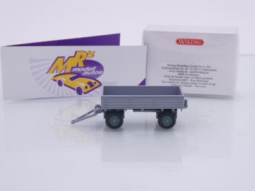 Preview: Wiking 0400 02 # 2-achs LKW Anhänger Baujahr 1956-68 " hellgrau / alpenblau " 1:87
