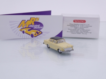 Preview: Wiking 0080 39 # Opel Rekord P1 Limousine Baujahr 1957-62 " grünbeige-schwarz " 1:87