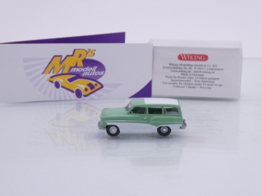 Preview: Wiking 0850 06 # Opel Caravan '56 Baujahr 1956-62 " mintgrün-weiß " 1:87