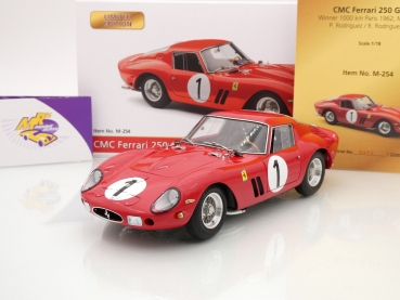 CMC M-254 # Ferrari 250 GTO Coupe #1 Winner 1000 KM Paris - Montlery 1962 " P. Rodriguez - R. Rodriguez " 1:18