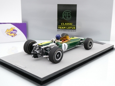 Preview: Tecnomodel TMD18-188A # Lotus 43 Formel 1 Sieger USA GP 1966 " Jim Clark " 1:18 mit Figur
