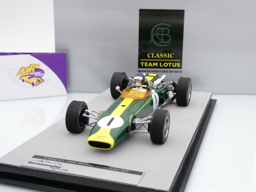 Preview: Tecnomodel TMD18-188A # Lotus 43 Formel 1 Sieger USA GP 1966 " Jim Clark " 1:18 mit Figur