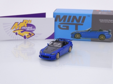 TSM MINI GT MGT00493-L # Honda S2000 Mugen Cabriolet LHD " Pearl Blue " 1:64