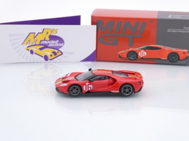 Preview: TSM MINI GT MGT00476-L # Ford GT Alan Mann #16 LHD " Heritage Edition rot " 1:64