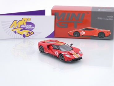 Preview: TSM MINI GT MGT00476-L # Ford GT Alan Mann #16 LHD " Heritage Edition rot " 1:64
