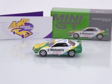 Preview: TSM MINI GT MGT00377-R # Nissan Skyline GT-R #2 Macau GP 1991 " Watson's " 1:64