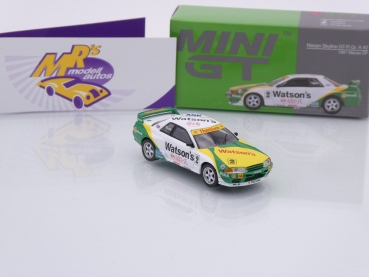 Preview: TSM MINI GT MGT00377-R # Nissan Skyline GT-R #2 Macau GP 1991 " Watson's " 1:64
