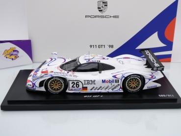 Preview: Spark WAP0210120PLM3 # Porsche 911 GT1 Winner 24h Le Mans 1998 " McNish " 1:18