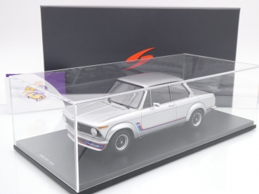 Preview: Spark 18S719 # BMW 2002 Turbo Baujahr 1973 " silbermetallic + M-Streifen " 1:18