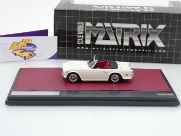 Preview: Matrix MX41902-043 # Triumph TR5 P1 Cabriolet Baujahr 1967-1968 " neuweiß " 1:43