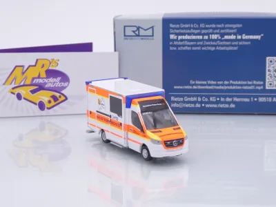 Preview: Rietze 76096 # Mercedes WAS RTW " Rettungsdienst DRK Altenkirchen-Hamm " 1:87
