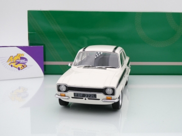 Preview: Cult CML063-4 # Ford Escort MKI Mexico Baujahr 1973 " weiß-schwarz " 1:18