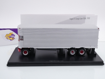 Preview: Autocult 11018 # Fageol TC Cargo Liner Baujahr 1950 " silber-rot " 1:43