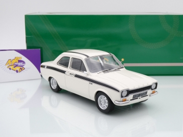 Cult CML063-4 # Ford Escort MKI Mexico Baujahr 1973 " weiß-schwarz " 1:18