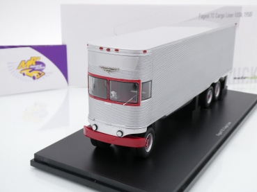 Preview: Autocult 11018 # Fageol TC Cargo Liner Baujahr 1950 " silber-rot " 1:43