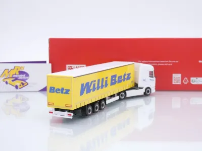 Preview: Herpa 320290 # DAF XG Facelift Gardinenplanen-Sattelzug " Willi Betz " 1:87