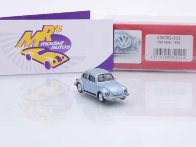 Preview: Herpa 430982-003 # Volkswagen VW Käfer 1303 Baujahr 1970 " Marathonblaumetallic " 1:87