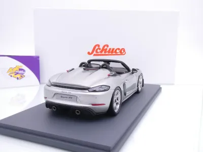 Preview: Schuco 18U00013 # Porsche 718 982 Spyder RS Baujahr 2023 " silbermetallic " 1:18