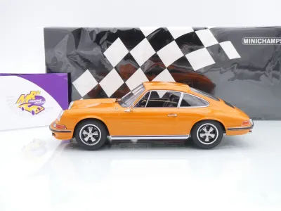 Preview: Minichamps 155063002 # Porsche 911 S 2.4 Baujahr 1972 " orange " 1:18