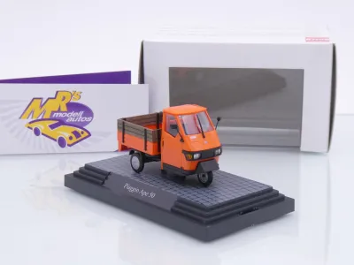 Busch 60005 # Piaggio Ape 50 + Holzaufsatz Baujahr 2006 " orange " 1:43