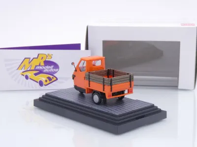 Preview: Busch 60005 # Piaggio Ape 50 + Holzaufsatz Baujahr 2006 " orange " 1:43