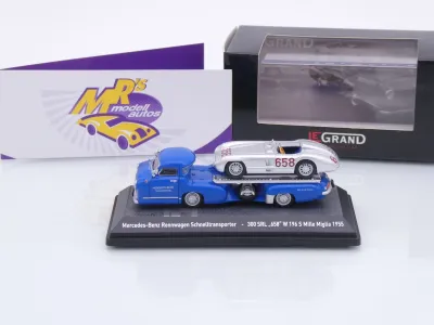 Preview: Le Grand LE87312 # Mercedes Blaues Wunder 300 SLR Mille Miglia 1955 " Juan Manuel Fangio " 1:87