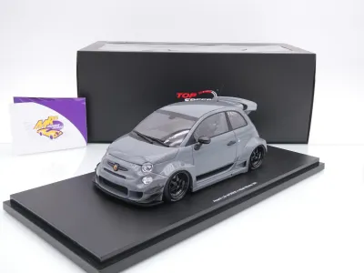 Top Speed TS0612 # Fiat Abarth 595 LB-Works X Abas Works Baujahr 2024 " dunkelgrau " 1:18