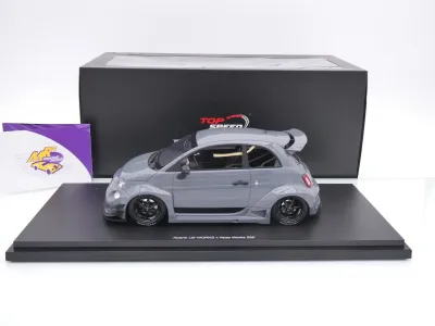 Preview: Top Speed TS0612 # Fiat Abarth 595 LB-Works X Abas Works Baujahr 2024 " dunkelgrau " 1:18