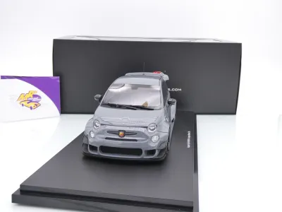Top Speed TS0612 # Fiat Abarth 595 LB-Works X Abas Works Baujahr 2024 " dunkelgrau " 1:18