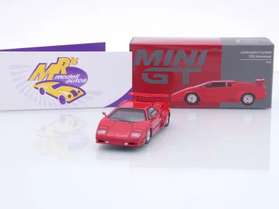 TSM MINI GT MGT01192-L # Lamborghini Countach 1988 rot " 25th Anniversary " 1:64