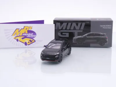 TSM MINI GT MGT01206-L # Hyundai Kona N 2022 LHD " Phantom Black  schwarz " 1:64