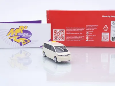 Preview: Herpa 098977 # VW Volkswagen T7 Multivan Baujahr 2022 elfenbein " Taxi " 1:87