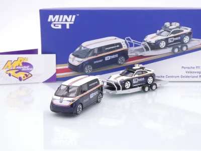 TSM MINI GT MGTS0019 # 2er Set VW ID. Buzz + Porsche 911 Dakar " Rothmans Racing " 1:64