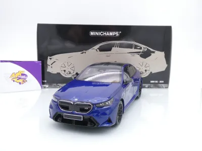 Minichamps 110023802 # BMW M5 Limousine Baujahr 2024 " dunkelblaumetallic " 1:18