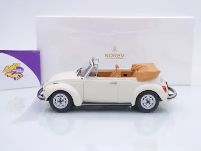 Preview: Norev 188535 # Volkswagen VW Käfer 1303 Cabrio Baujahr 1973 " cremeweiß " 1:18