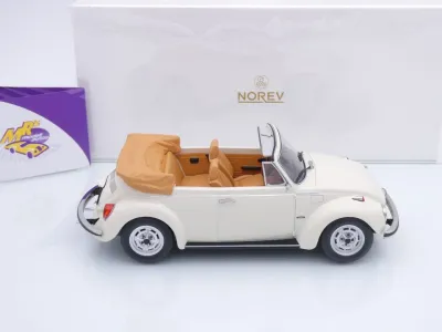 Preview: Norev 188535 # Volkswagen VW Käfer 1303 Cabrio Baujahr 1973 " cremeweiß " 1:18