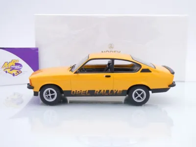 Preview: Norev 183659 # Opel Kadett C Rallye 2.0 E Baujahr 1977 " Brilliant Ochre / orange " 1:18
