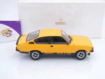 Preview: Norev 183659 # Opel Kadett C Rallye 2.0 E Baujahr 1977 " Brilliant Ochre / orange " 1:18