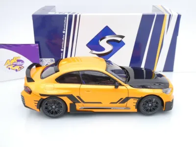 Preview: Solido S1812903 # BMW M2 (G87) Performance Parts Baujahr 2024 " orange-schwarz " 1:18
