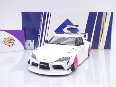 Solido S1815502 # Toyota GR Supra LB Kit Baujahr 2025 weiß " Liberty Walk " 1:18