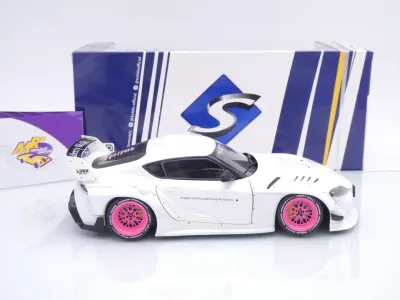 Preview: Solido S1815502 # Toyota GR Supra LB Kit Baujahr 2025 weiß " Liberty Walk " 1:18