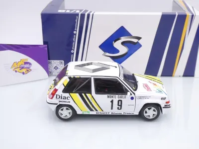 Preview: Solido S1810006 # Renault R5 GT Turbo #19 Rallye Monte Carlo 1989 " DIAC " 1:18