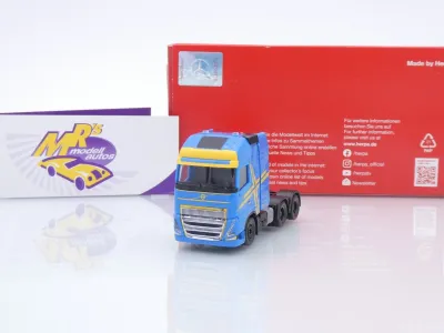 Herpa 318624-003 # Volvo FH 16 GL 6x4 3-achs Schwerlastzugmaschine " hellblau-gelb " 1:87